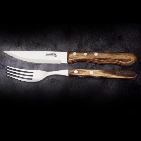 TRAMONTINA Steakmesser - Steakmesser Gaucho braun 8-tlg. online kaufen ➤ Die besten Steakmesser online kaufen ✓ robuste Stahlklinge ✓ scharfe Zähne!