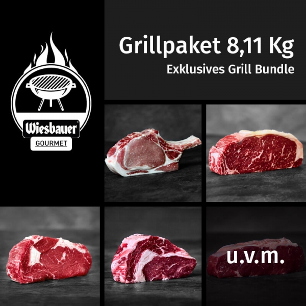 Grill Fleisch Bundle 8,11 Kg Grillpaket kaufen / Grillfleisch kaufen. Wiesbauer Gourmet 8 Kg Grillfleisch Paket jetzt online bestellen. Schnell geliefert!