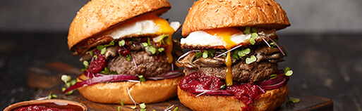 Burger, Burger online kaufen. Burgerfleisch online kaufen. Die Burgerpakete von Wiesbauer Gourmet jetzt im Online Shop bestellen