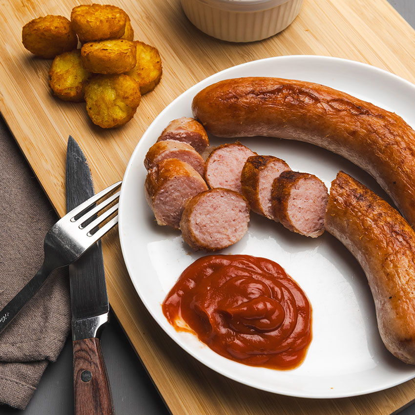 Bratwürstel kaufen, Grillwürstel online bestellen. Bratwürstel Wiesbauer Gourmet im Onlineshop bestellen.
