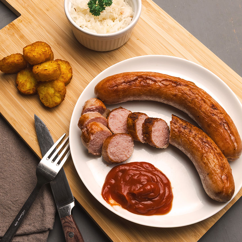 Bratwürstel kaufen, Grillwürstel online bestellen. Bratwürstel Wiesbauer Gourmet im Onlineshop bestellen.