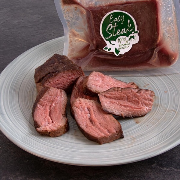 Easy Steak Hüftsteak 250 g = 1 Steak ➤ gelingsischeres, Sous-vide Hüft Steak. Regionales Fleisch, servierfertig in nur wenigen Minuten. Hüftsteak Steak