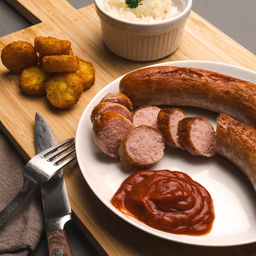 Bratwürstel kaufen, Grillwürstel online bestellen. Bratwürstel Wiesbauer Gourmet im Onlineshop bestellen.