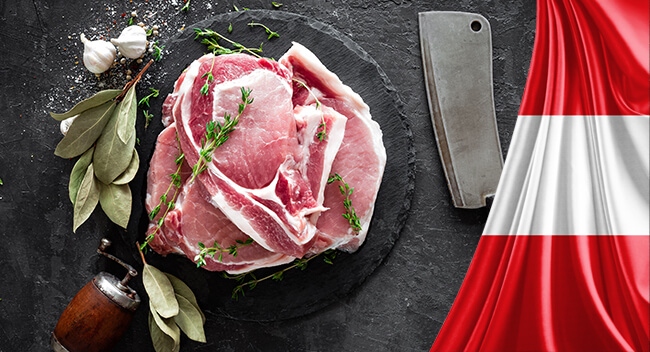 Regionales Schweinefleisch kaufen. Schweinefleisch aus Österreich. Regionales Fleisch vom Duroc Schwein bestellen. Schweinefleisch aus der Region kaufen im Online Shop!