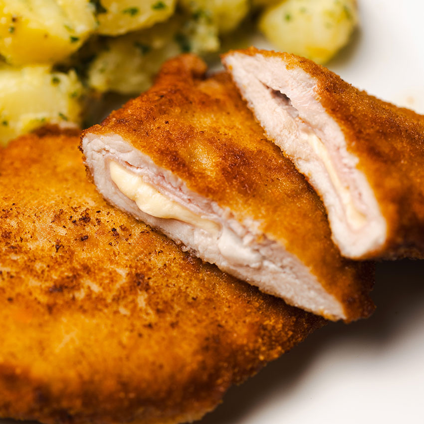 Schweins Cordon bleu 5 Stk = 900 g tiefgefroren. Schweins Cordon bleu kaufen. Schweins Cordon bleu online bestellen, Schweins Cordon bleu von Wiesbauer Gourmet