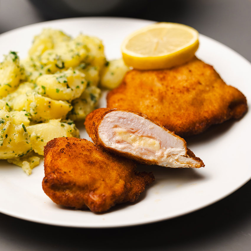 Puten Cordon bleu 5 Stk = 900 g tiefgefroren. Puten Cordon bleu kaufen. Puten Cordon bleu online bestellen, Puten Cordon bleu von Wiesbauer Gourmet