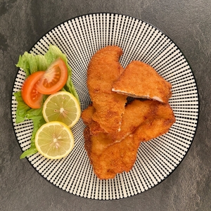 Putenschnitzel paniert 10 Stk = 1000 g tiefgefroren für 5 - 10 Personen kaufen. Panierte Surschnitzel vom Schwein, paniert. Schnelle Lieferung in 24 h!