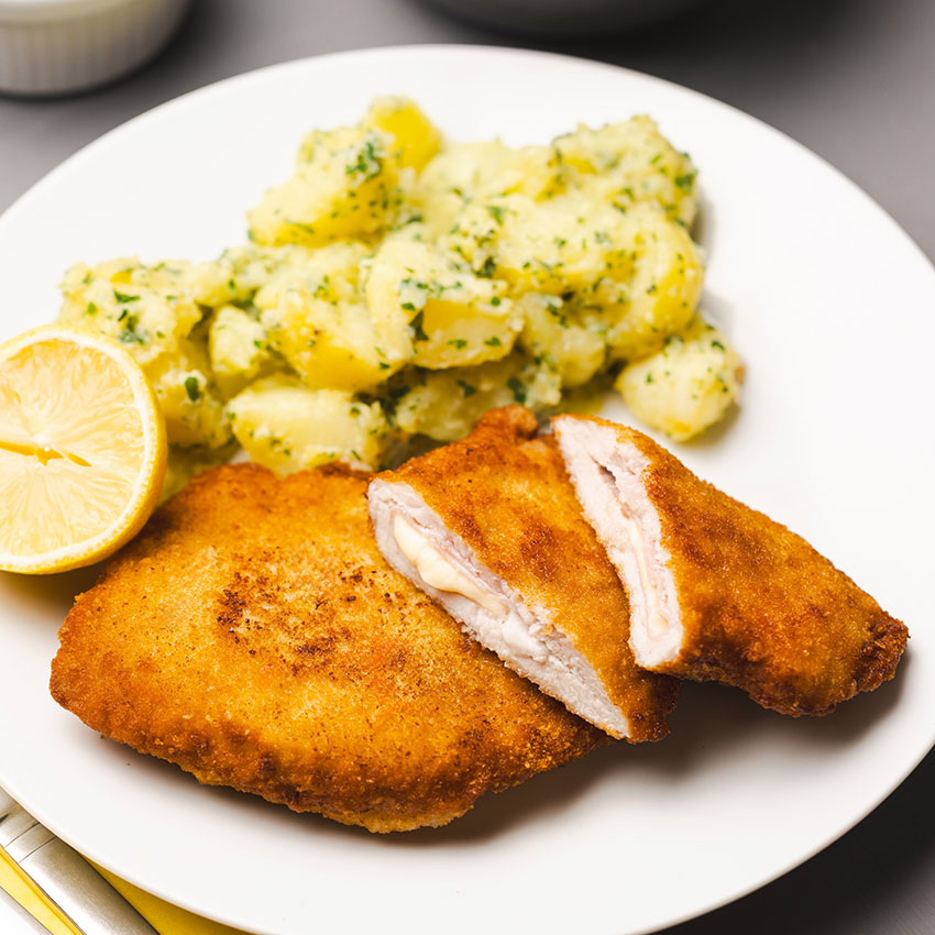 Schweins Cordon bleu 5 Stk = 900 g tiefgefroren. Schweins Cordon bleu kaufen. Schweins Cordon bleu online bestellen, Schweins Cordon bleu von Wiesbauer Gourmet