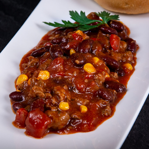 Chili con Carne kaufen ✓ 700 g für 1 Person - absolut gelingsicher und servierfertig in wenigen Minuten. Chili con Carne Zubereitung im Topf oder Mikrowelle