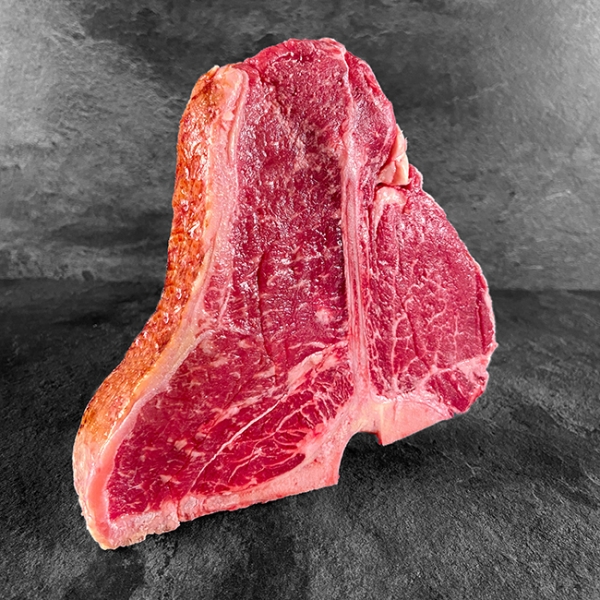 Rinder Porterhouse Steak Irland 500g = 1Stk. ✓ Porterhouse Steak kaufen aus Irland ✓ Lieferung in 24 h ✓ Kühlbox mit garantierter Kühlkette