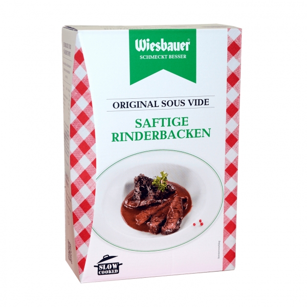 Saftige Rinderbacken 280 g kaufen ➤ gelingsischere, saftige Rinderbacken kaufen bei Wiesbauer. Sous-vide Rinderbacken, servierfertig in nur wenigen Minuten.