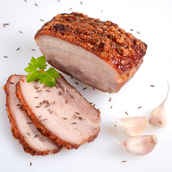 Wiener Knusperbraten 300 g kaufen ➤ gelingsischeren, Schweinebraten kaufen bei Wiesbauer. Sous-vide Schweinsbraten, servierfertig in nur wenigen Minuten.