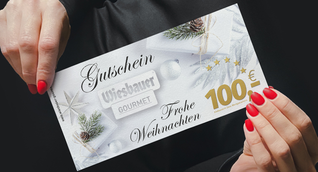 Wiesbauer Gutschein, Wiesbauer-Gourmet Gutschein Aktion, Gutscheine Wiesbauer kaufen