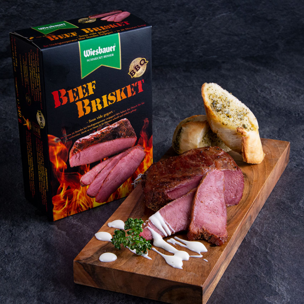 Beef Brisket Sous Vide 340 g bestellen ➤ Beef Brisket fertig online kaufen. Zubereitung in Pfanne oder Grill. Beef Brisket von Wiesbauer!