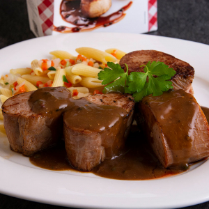 Original Sous Vide Schweinefilet mit Pfefferrahmsauce 550 g ➤ Wiesbauer Sous Vide Fertiggericht. Schweinefilet mit Pfefferrahmsauce kaufen!