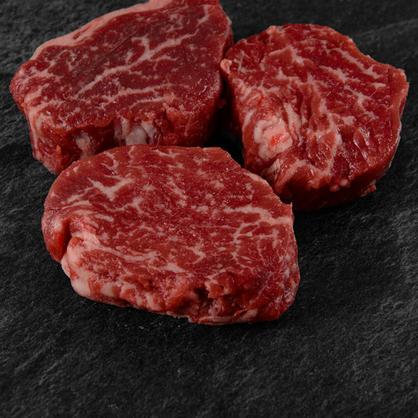 Wagyu Beef Filetspitzen Steaks BMS 6-8 A4 - A5 bestellen, Wagyu Fleisch, Wagyu Filet, Wagyu Lungenbraten, Wiesbauer