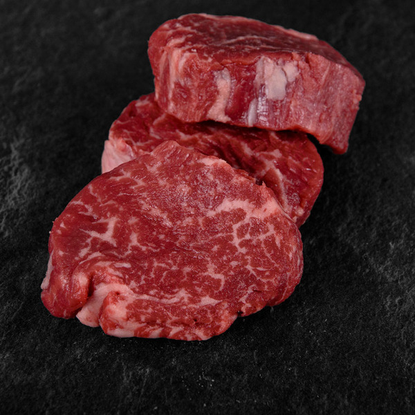 Wagyu Beef Filetspitzen Steaks BMS 6-8 A4 - A5 bestellen, Wagyu Fleisch, Wagyu Filet, Wagyu Lungenbraten, Wiesbauer