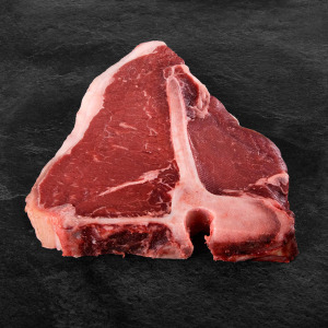 Chianina T-Bone Steak kaufen ➤ Bistecca alla Fiorentina 1 kg vom Chianina Rind. Besonders nussiger, voller Fleischgeschmack bei diesem Steak