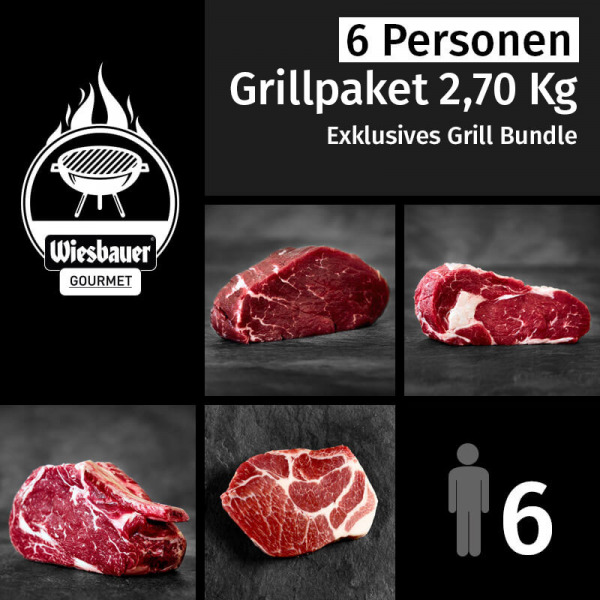 Grillpaket 2,7 Kg Grillfleisch für 6 Personen. 8 Stück Steaks zum Grillen online kaufen. Rinder Steaks & Duroc Schopf für & Ihre Gäste. Grillfleisch kaufen