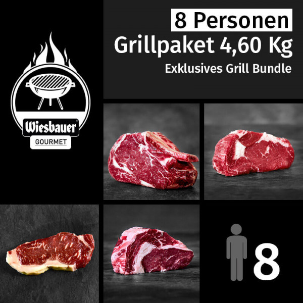 Grillpaket 4,6 Kg Grillfleisch für 8 Personen. 13 BBQ Fleischstücke online kaufen. Wiesbauer-Gourmet Grillpakete jetzt online bestellen. Bestes Grillfleisch