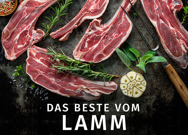 Wiesbauer Gourmet Lamm online bestellen Sortiment. Lammfleisch bestellen. Lammfleisch kaufen. Lamm Fleisch aus Neuseeland