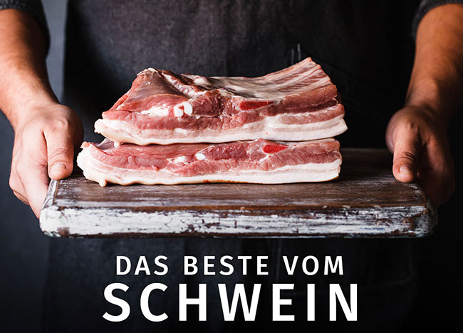 Wiesbauer Gourmet Schweinefleisch online bestellen Sortiment. Schweine Fleisch online kaufen. Schweinefleisch bestellen. Schweinefleisch Duroc Schweine kaufen