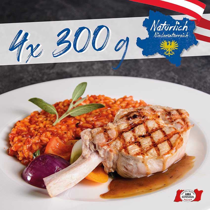 Duroc Kronen 1.200 g, Duroc Schweinefleisch aus Niederösterreich, Duroc Krone kaufen bei Wiesbauer Gourmet, Duroc Krone online bestellen