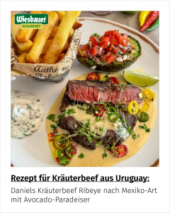 Daniels Kräuterbeef Ribeye nach Mexiko-Art mit Avocado-Paradeiser